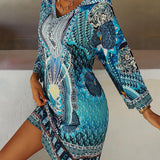 Emelia - Lebhaftes Boho-Druckkleid