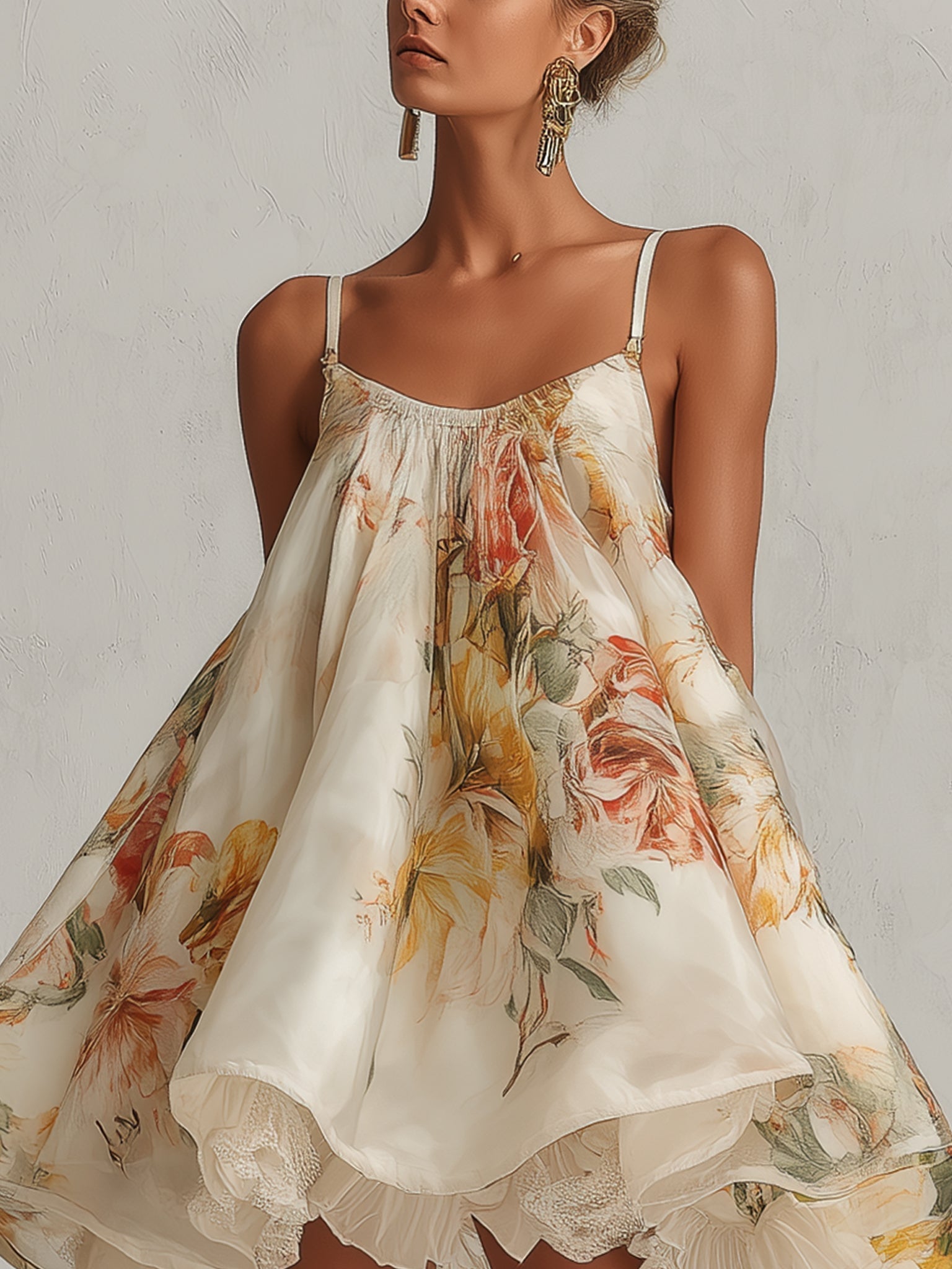 Liselotte – Florales Kleid mit asymmetrischem Saum