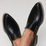 Zofia | Schwarze Patchwork-Loafers