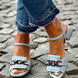 Nelia | Sandalen mit markanten Zierschnallen