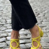 Lina | Farbige Sandalen mit Blockabsatz