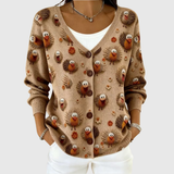 Soft knit button-up cardigan