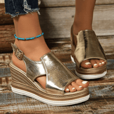 Baylie - Stilvolle Metallicsandalen