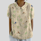 Elegantes Komfort-Blumen-Shirt