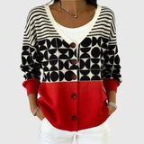 Elsbeth | Cardigan im grafischen Farbblock-Look