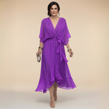 Emi | Chiffonkleid mit V-Ausschnitt