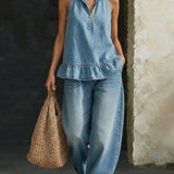 Anja | Zweiteiliges Denim-Set