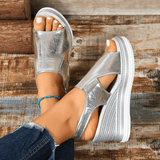 Baylie - Stilvolle Metallicsandalen