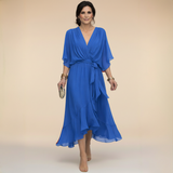 Emi | Chiffonkleid mit V-Ausschnitt
