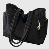 Léa | Noble bag in striped velvet with cord details
