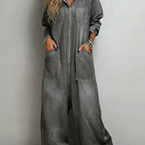 Ophélie | Denim-Jumpsuit mit Kapuze