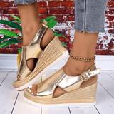 Baylie - Stilvolle Metallicsandalen