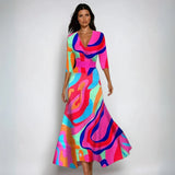 Eliana | Elegantes A-Linien-Kleid mit Blumenprint