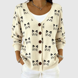 Button-front cardigan in soft knit