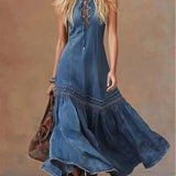 Stella | Ärmelloses Denim-Fischschwanzkleid
