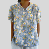 Elegant comfort top with floral pattern