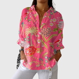 Farbenfrohe Leichte Print-Bluse