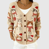 Rosalinde | Cardigan mit winterlichen Katzen