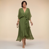 Emi | Chiffonkleid mit V-Ausschnitt