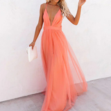 Coralie | Maxikleid in hellem Koralle