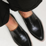 Zofia | Schwarze Patchwork-Loafers