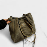 Élodiane | Schultertasche aus weichem Cord
