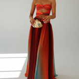 Lila | Edles Maxikleid