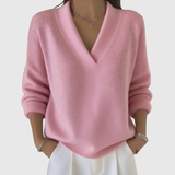 Faye | Eleganter, weicher V-Ausschnitt-Pullover