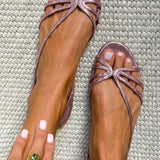Nina | Flache Sandalen mit Knotendetail