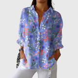 Farbenfrohe Leichte Print-Bluse