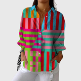 Farbige leichte Print-Bluse