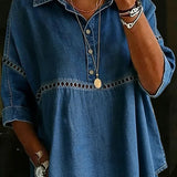 Jana | Denimbluse im Vintage-Look
