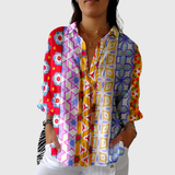 Farbenfrohe Leichte Printbluse