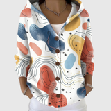 Hooded knit cardigan