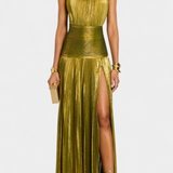 Apolline | Maxikleid in glänzendem Gold