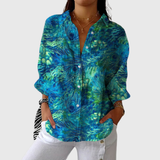 Farbenfrohe Leichte Print-Bluse