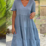Bexley - Elegantes Sommerkleid mit V-Ausschnitt
