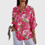 Farbenfrohe Leichte Print-Bluse