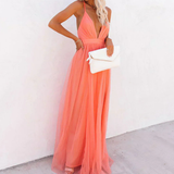 Coralie | Maxikleid in hellem Koralle