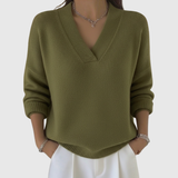 Faye | Eleganter, weicher V-Ausschnitt-Pullover