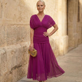 Fiona | Elegantes Kleid in Fuchsia