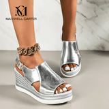 Baylie - Stilvolle Metallicsandalen
