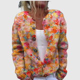 Helena | Cardigan mit farbenfrohem Blütenmeer