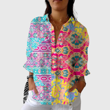 Farbenfrohe Leichte Printbluse
