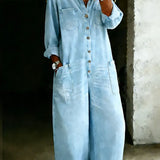 Elise | Denim-Jumpsuit mit Kapuze