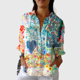 Farbenfrohe Leichte Printbluse