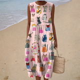 Äußerst bequemes ärmelloses Sommerkleid