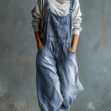 Louise | Denim-Latzhose im Retro-Look