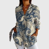 Farbenfrohe Leichte Print-Bluse