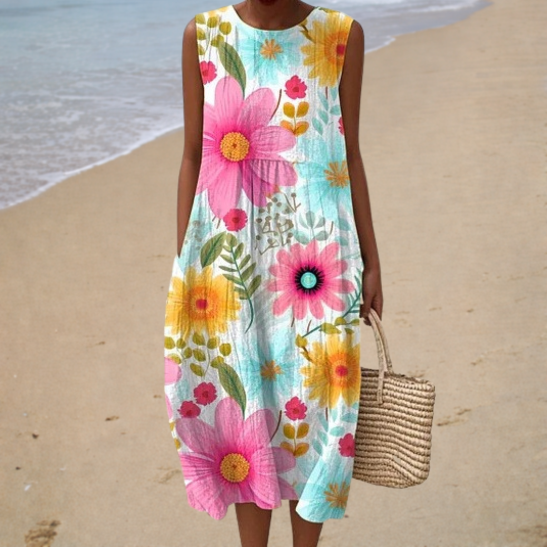 Flora – Helles Kleid mit Blumenprint
